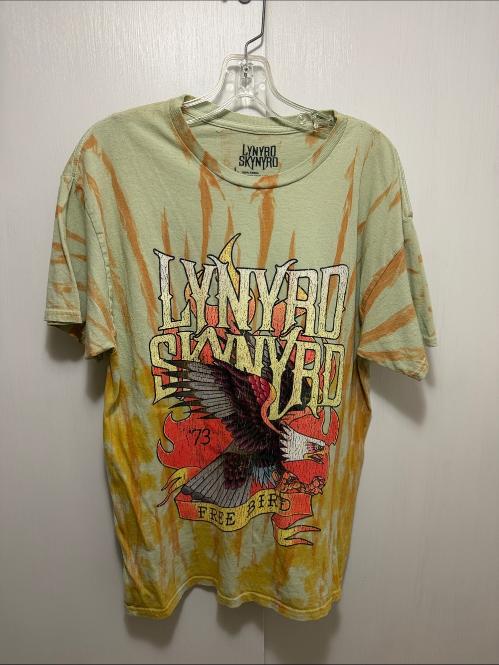 Merch Traffic Lynyrd Skynyrd Tie-Dye Tee - Light Green/Yellow/Orange